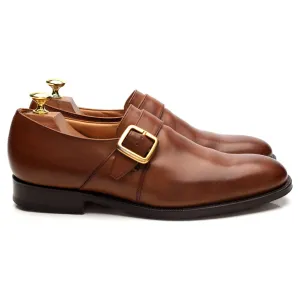 Office Shoes Elegant Look 'Westbury' Brown Leather Monk Strap UK 7.5 F