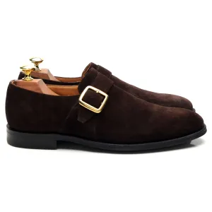 Form Shade Job Interview 'Westbury' Dark Brown Suede Monk Strap UK 7 F