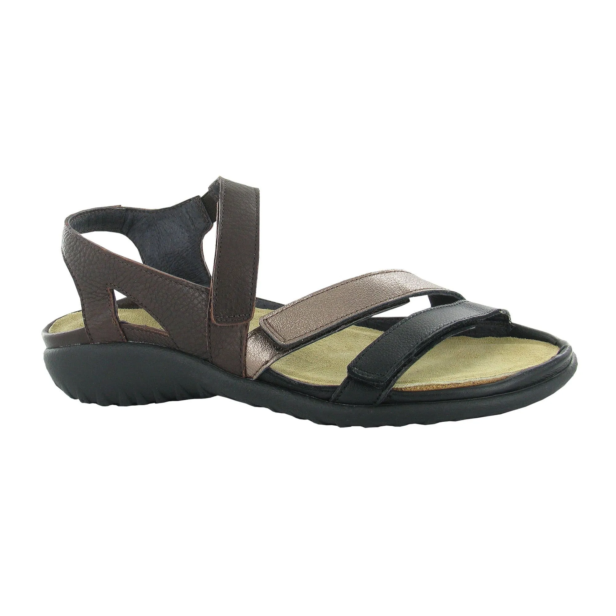 Naot Whetu (11201) Womens Shoes Soft Black/Radiant Copper/Soft Brown
