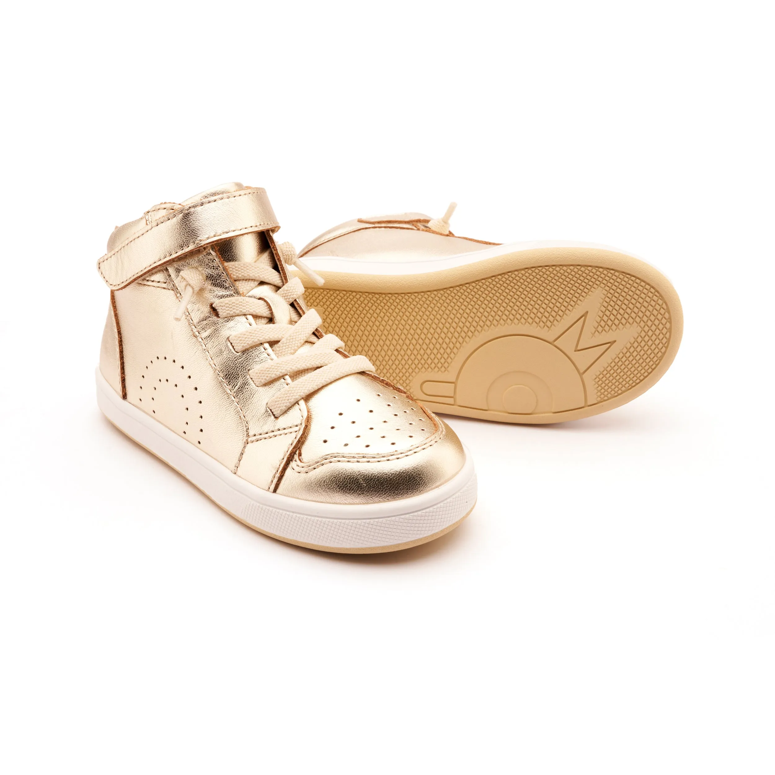 Width Options Old Soles Boy's and Girl's The Skill Casual Shoes - Gold