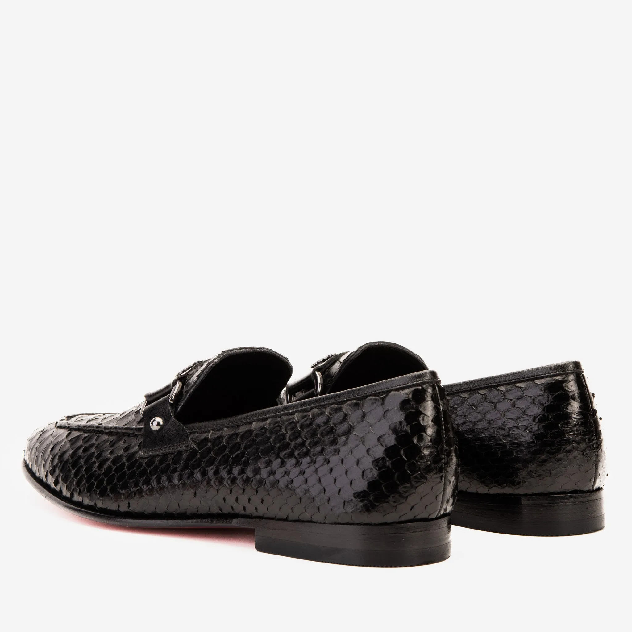 Wild-Terrain The Boss Pyth Black Shoe Bit Loafer Men Shoe
