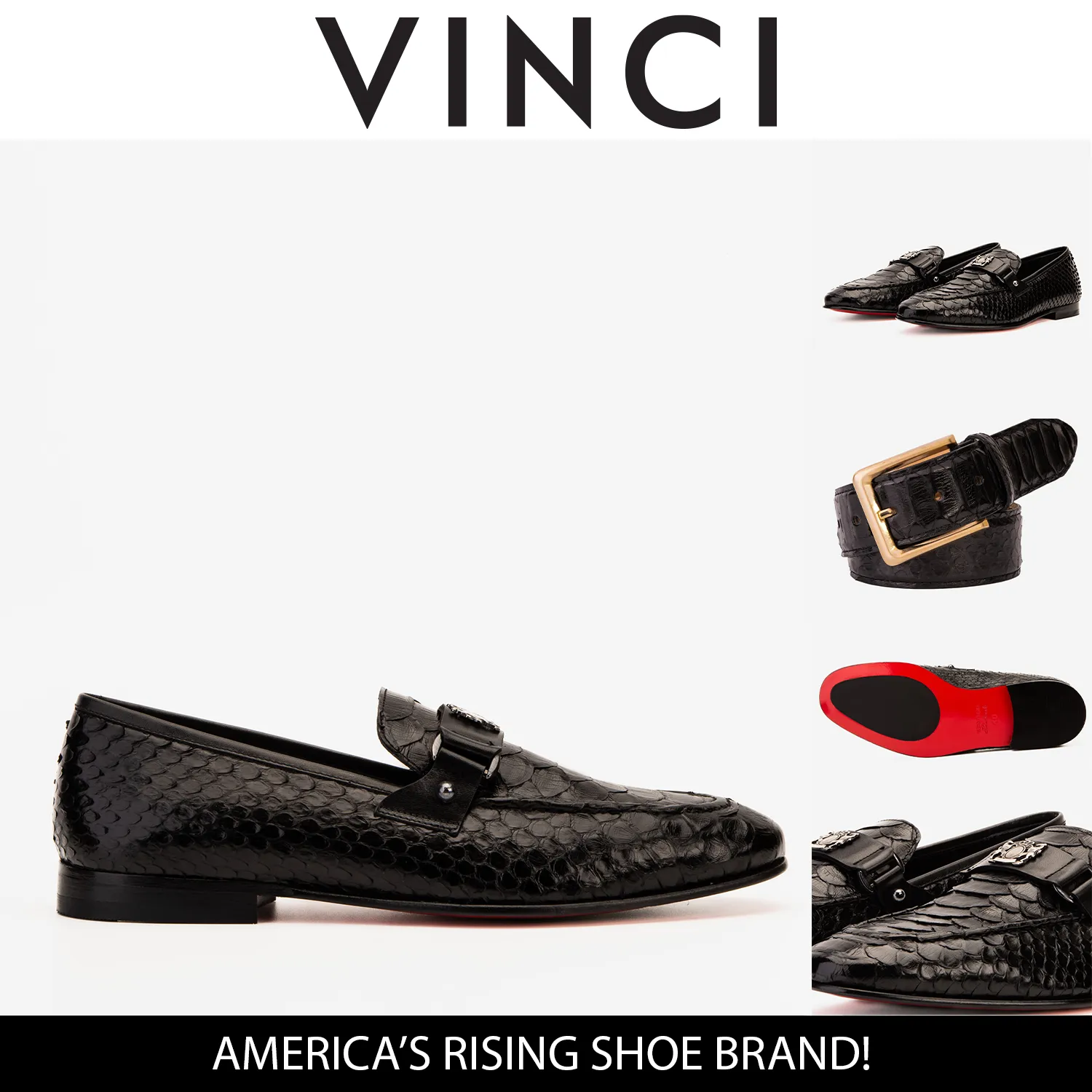 Wild-Terrain The Boss Pyth Black Shoe Bit Loafer Men Shoe