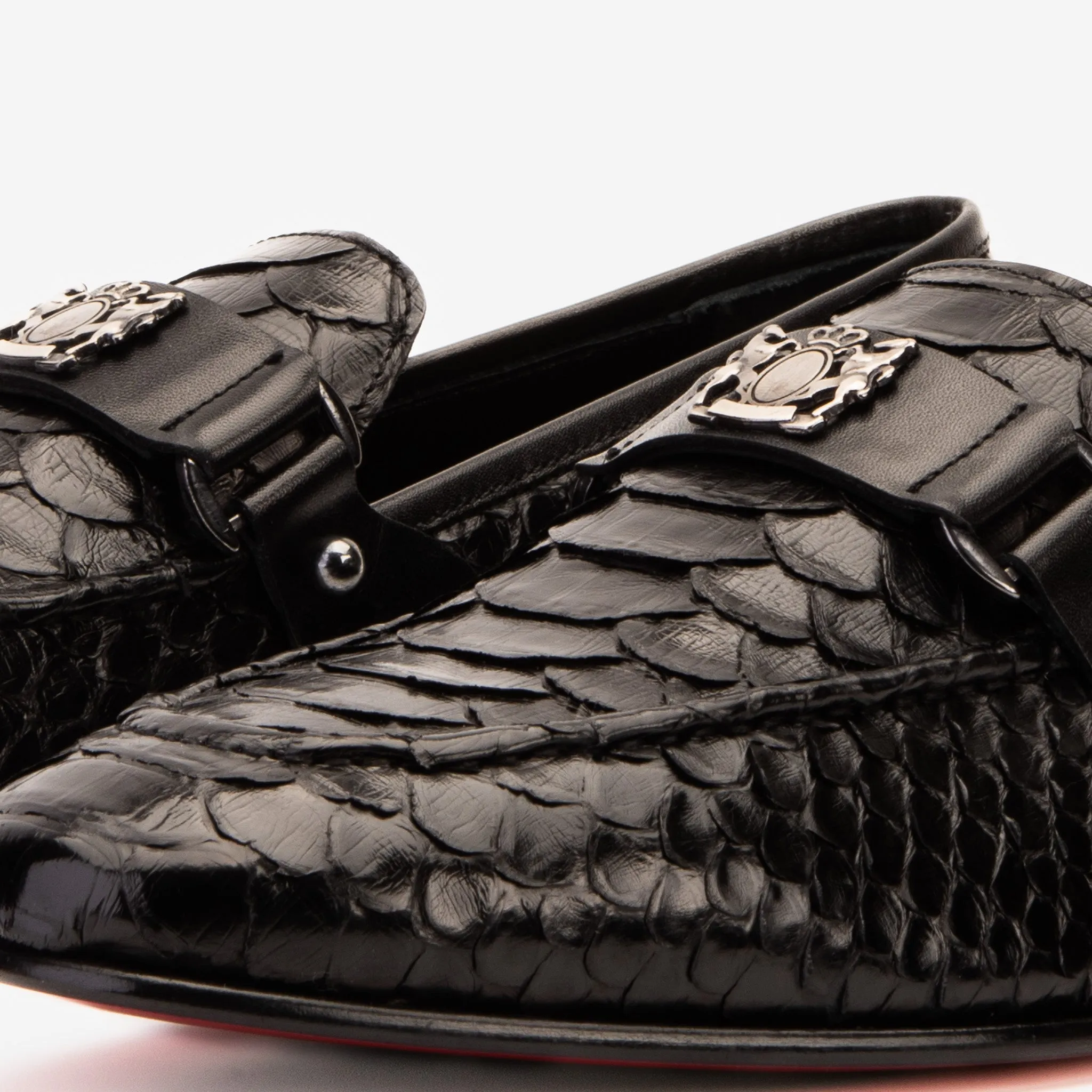 Wild-Terrain The Boss Pyth Black Shoe Bit Loafer Men Shoe