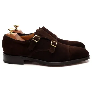 Soft Touch 'William' Dark Brown Suede Double Monk Strap UK 10.5 E
