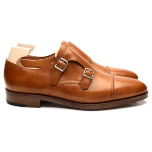 'William II' Tan Brown Museum Leather Double Monk Strap UK 10.5 E All Step