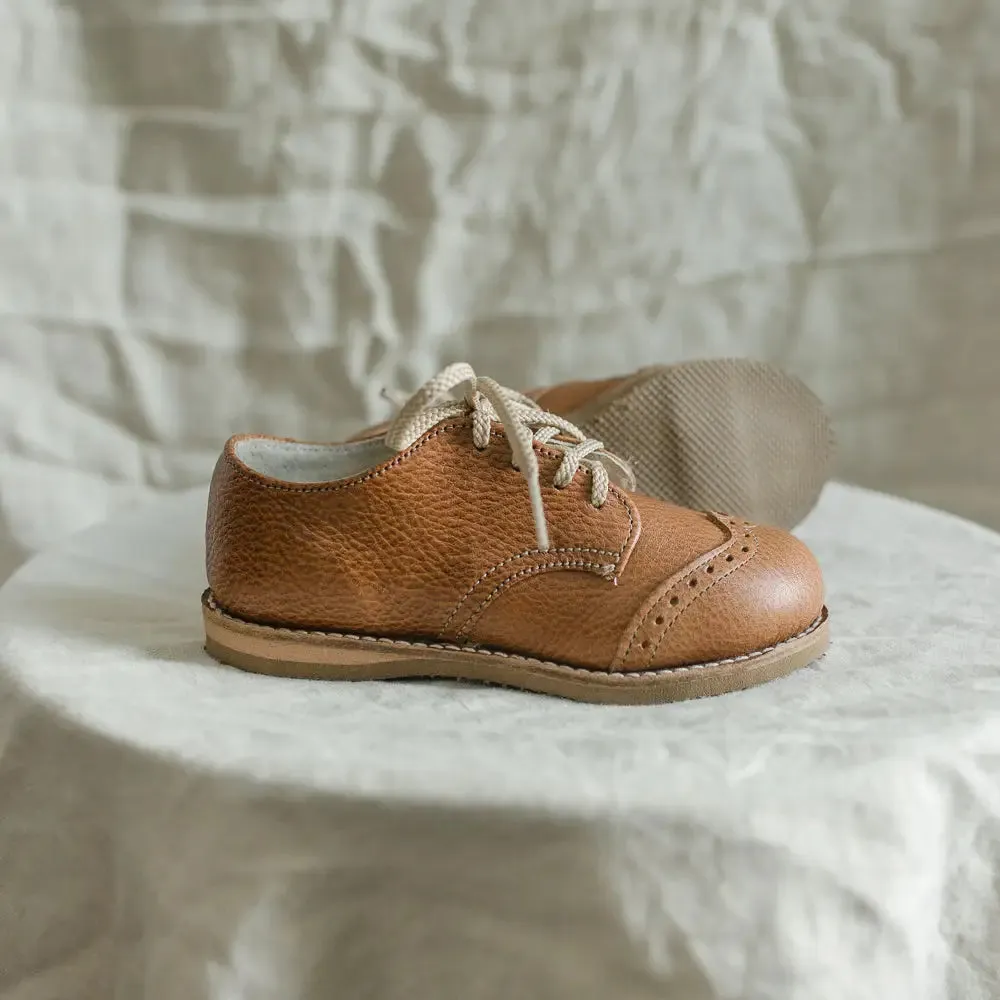 Wing Tip Oxford - Cognac Metallic Kids
