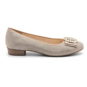 Bambi Women's Ornament Ballet Flat - Sand All-Day Fit