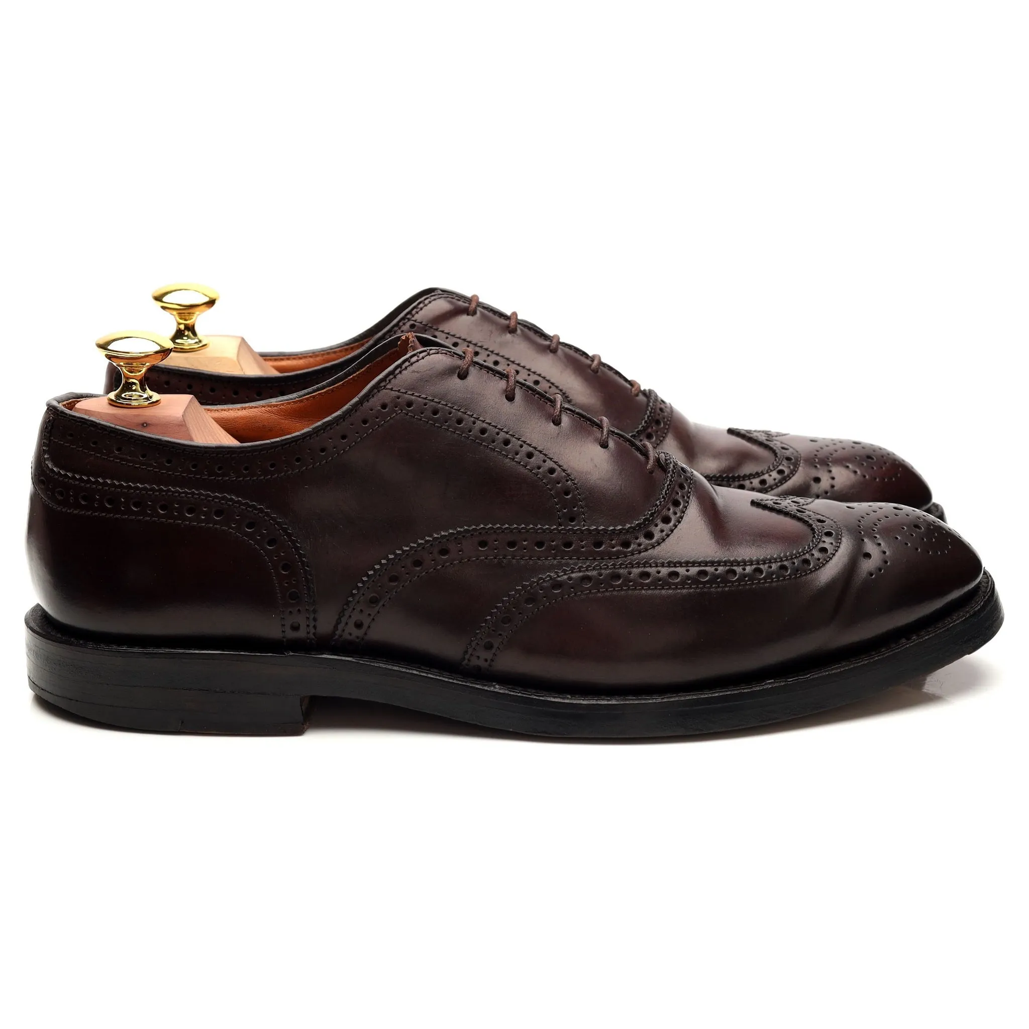 '974' Burgundy Cordovan Leather Oxford Brogues UK 7.5 US 8.5 D Long-Lasting Comfort