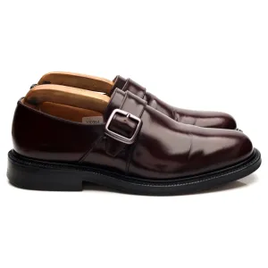Patent Cover Polish Touch 'Wrexham' Burgundy Leather Monk Strap UK 6 F