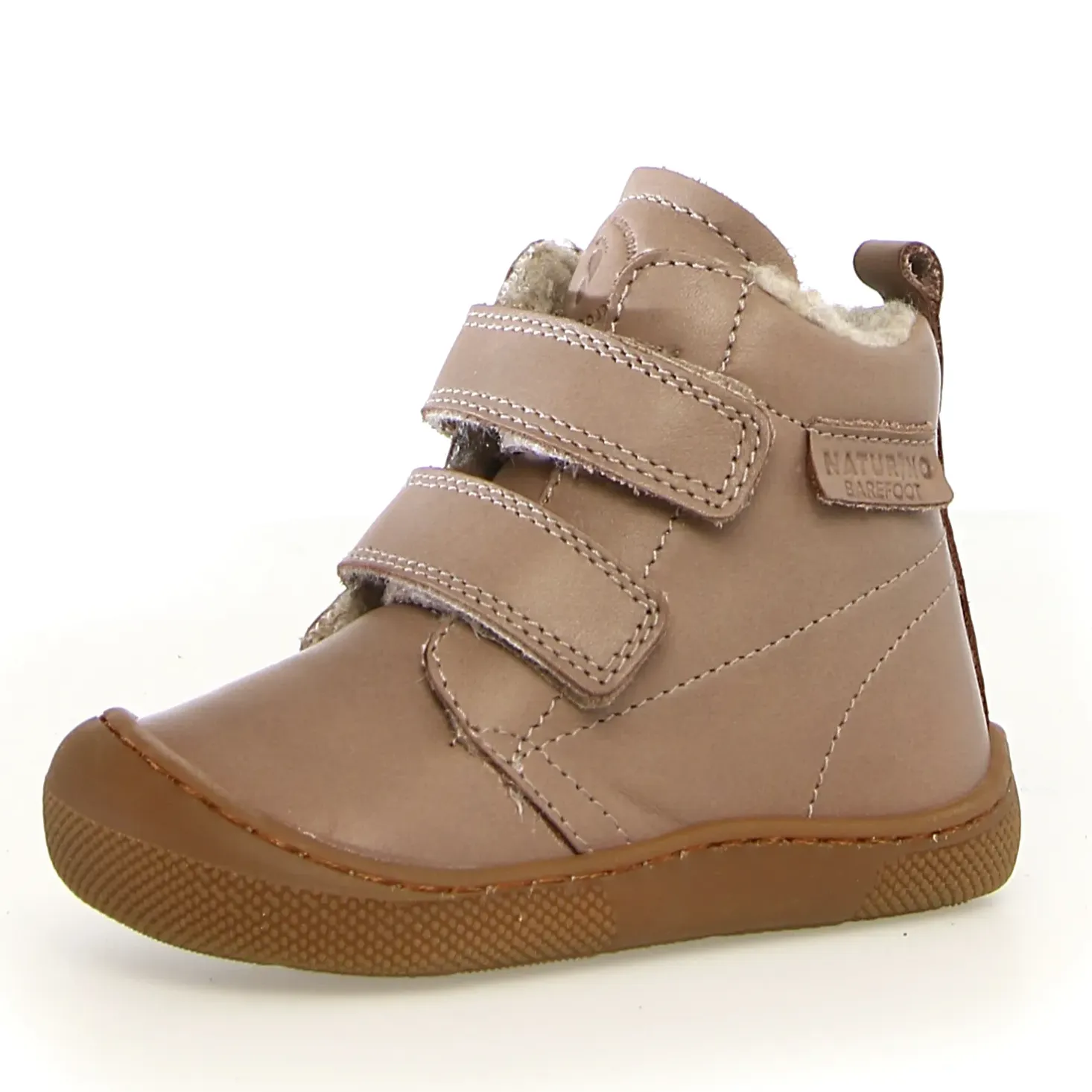 Hypoallergenic kids' stuff Naturino Wigghi Barefoot Vl Boy's and Girls Half Boots - Taupe