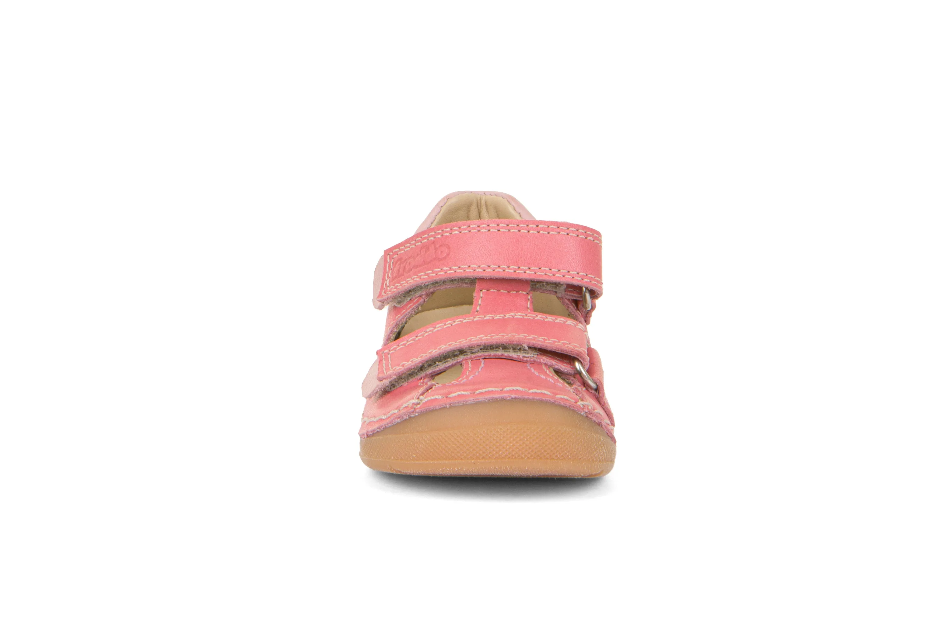 Zip Details Froddo Girl's Paix Double Sandals - Peach