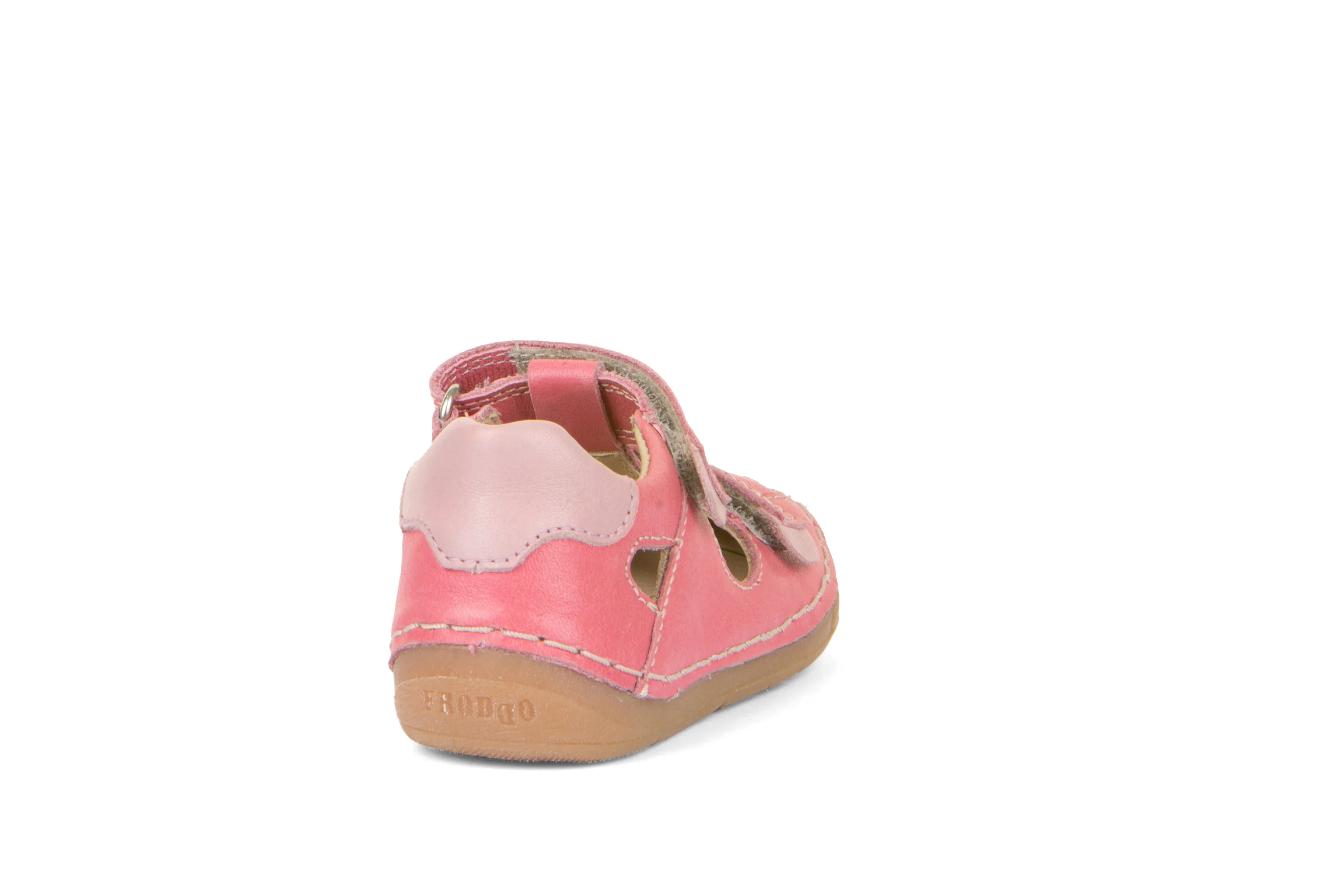 Zip Details Froddo Girl's Paix Double Sandals - Peach