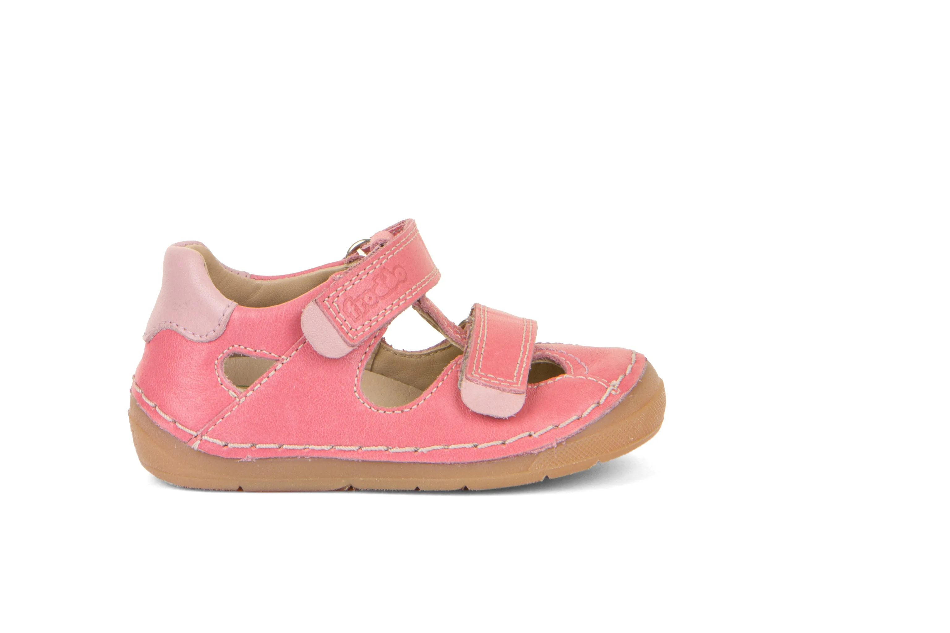 Zip Details Froddo Girl's Paix Double Sandals - Peach
