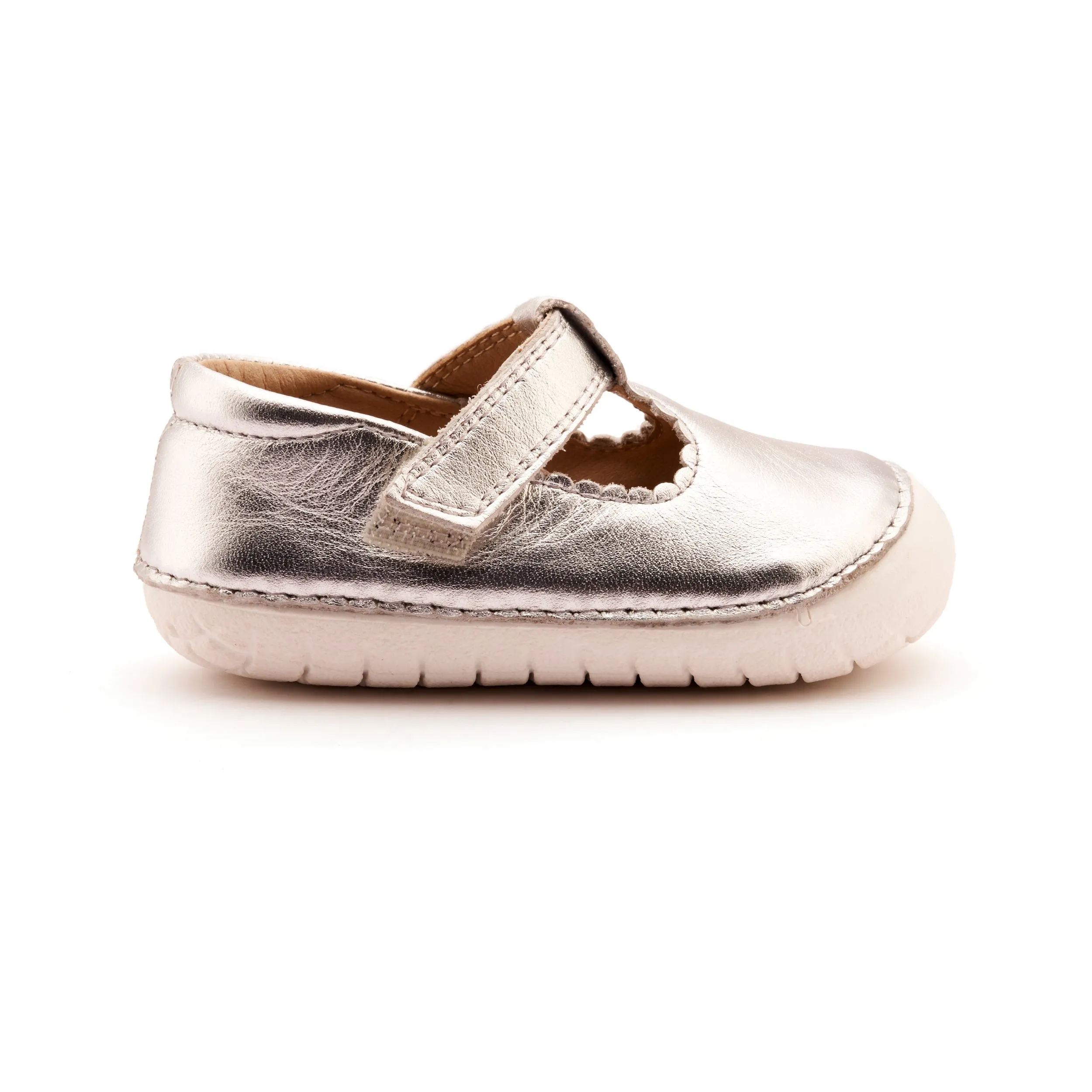Zip Details Old Soles Girl's Pave Classic-T Casual Shoes - Silver / Snow