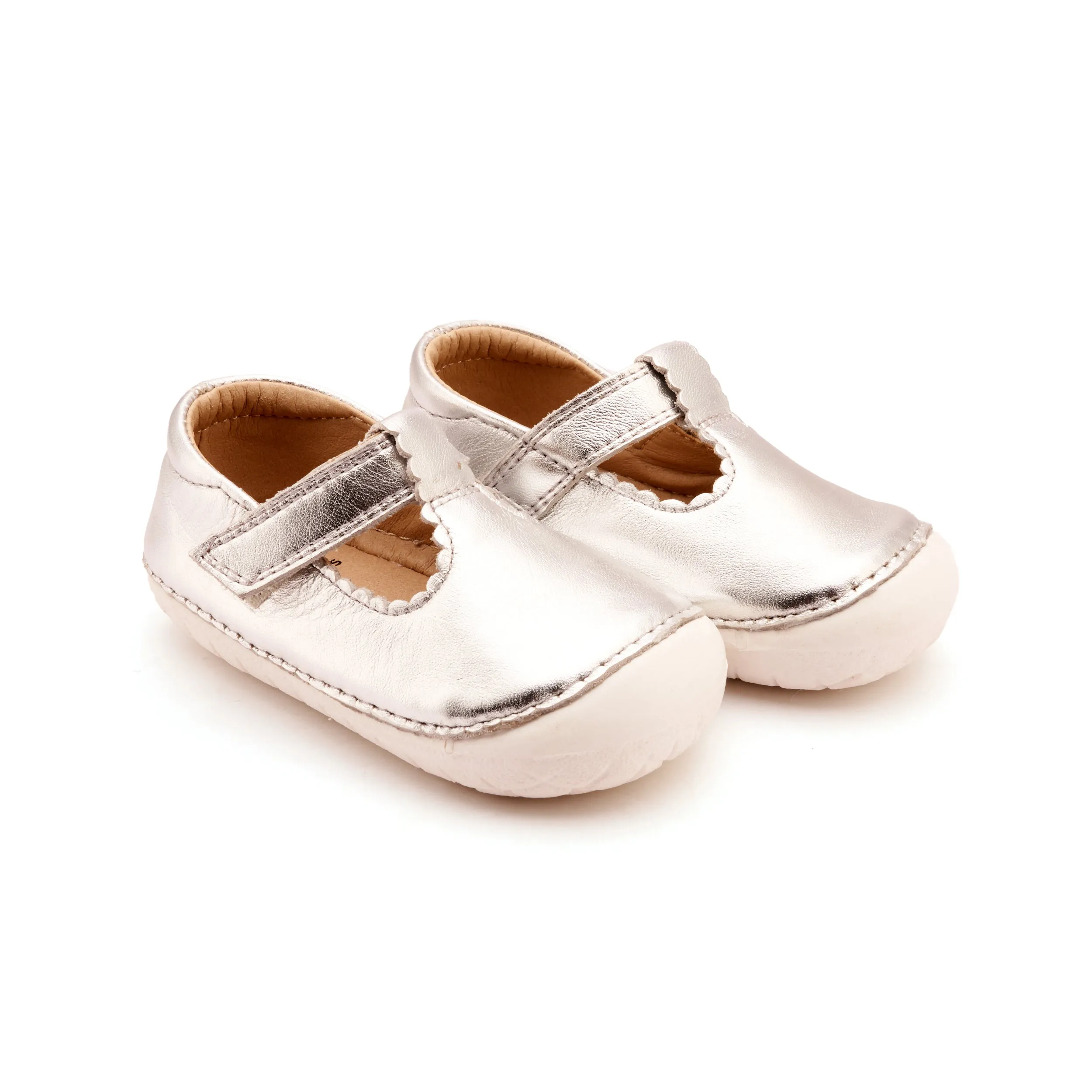Zip Details Old Soles Girl's Pave Classic-T Casual Shoes - Silver / Snow