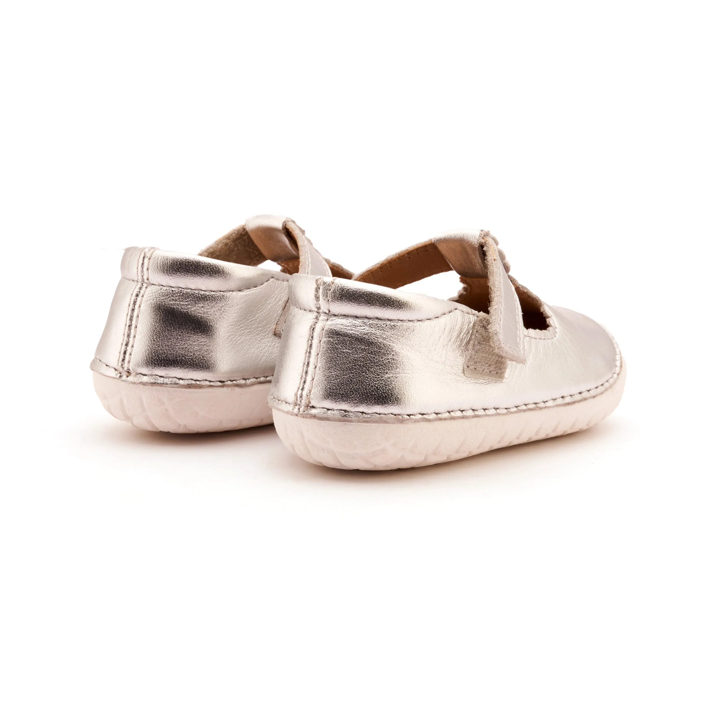 Zip Details Old Soles Girl's Pave Classic-T Casual Shoes - Silver / Snow