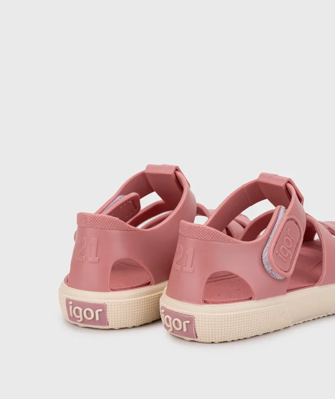 Zip Up Style Igor Girl's Bay Sandals - Nuevo Rosa